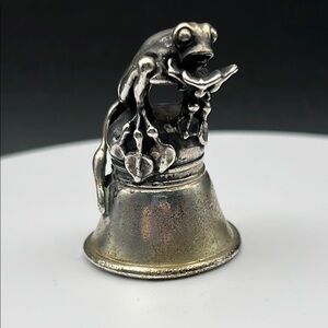 Gordon R Barnett GRB Bells Sterling Silver Frog Named Faberge bell pendant, 1.5”